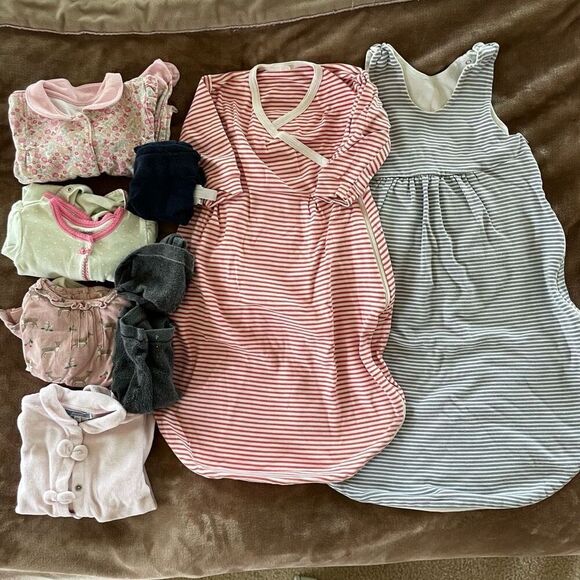 Exclusive Lot of 9 Baby Girl Winter Clothes Size 3-6 Months - Picture 1 of 16